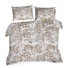 Eurofirany, komplet pościeli bawełnianej, Julita, 220-200 cm, naturalny