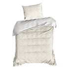 Eurofirany, komplet pościeli satynowej, Spring 100, 200-220 cm, ciemnobeżowy