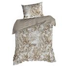 Eurofirany, komplet pościeli satynowej, Spring, 140-200 cm, ciemnobeżowy