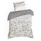 Eurofirany, komplet pościeli satynowej, spring, 140-200 cm, popielaty