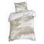 Eurofirany, komplet pościeli satynowej, spring, 160-200 cm, ciemnobeżowy