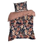 Eurofirany, komplet pościeli satynowej, Spring, 160-200 cm, czarny