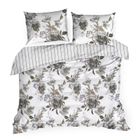 Eurofirany, komplet pościeli satynowej, Spring, 220-200 cm, biały