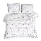 Eurofirany, komplet pościeli satynowej, Spring, 220-200 cm, biały