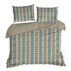 Eurofirany, komplet pościeli satynowej, Spring, 220-200 cm, jasnobrązowy