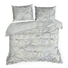 Eurofirany, komplet pościeli satynowej, Spring, 220-200 cm, jasnostalowy