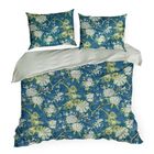 Eurofirany, komplet pościeli satynowej, Spring, 220-200 cm, niebieski