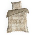 Eurofirany, komplet pościeli satynowej, Spring 77, 160-200 cm, jasnobrązowy