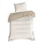 Eurofirany, komplet pościeli satynowej, Spring 80, 140-200 cm, beżowy