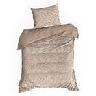 Eurofirany, komplet pościeli satynowej, Spring 81, 140-200 cm, jasnobrązowy