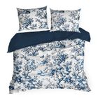 Eurofirany, komplet pościeli satynowej, Spring 86, 200-220 cm, biały