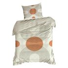 Eurofirany, komplet pościeli satynowej, Spring 87, 200-220 cm, jasnobeżowy