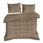 Eurofirany, komplet pościeli satynowej, Vera, 160-200 cm, brązowy