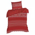 Eurofirany, komplet pościeli świątecznej, Noel, 160-200 cm, czerwony