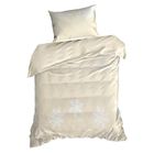 Eurofirany, komplet pościeli świątecznej, Santa, 220-200 cm, beżowy