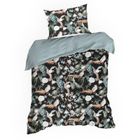 Eurofirany, komplet pościeli w pudełku gift, czarny, 140-200 cm + 70-80 cm x1