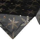 Eurofirany, obrus świąteczny, 85-85 cm, czarny