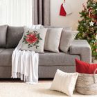 Eurofirany, poszewka świąteczna, 45-45 cm, beżowy