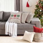 Eurofirany, poszewka świąteczna, 45-45 cm, beżowy