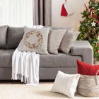 Eurofirany, poszewka świąteczna, 45-45 cm, beżowy