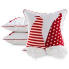 Eurofirany, poszewka świąteczna, 45-45 cm, biały