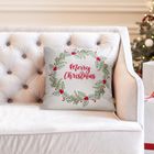 Eurofirany, poszewka świąteczna, 45-45 cm, biały