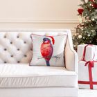 Eurofirany, poszewka świąteczna, 45-45 cm, biały