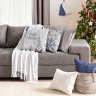 Eurofirany, poszewka świąteczna, 45-45 cm, biały