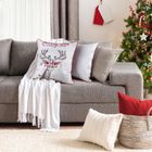 Eurofirany, poszewka świąteczna, 45-45 cm, biały