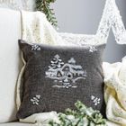 Eurofirany, poszewka świąteczna, 45-45 cm, stalowy