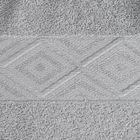 Eurofirany, ręcznik, Azari, 50-90 cm, srebrny