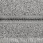 Eurofirany, ręcznik Tris, 70-140 cm, srebrny