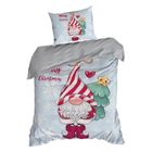 Eurofirany, świąteczny komplet pościeli, Beiner, 160-200 cm, jasnoszary