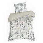 Eurofirany, świąteczny komplet pościeli, Dwarf, 160-200 cm, biały