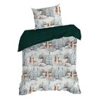 Eurofirany, świąteczny komplet pościeli, Fairyland, 220-200 cm, biały
