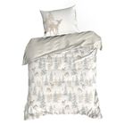 Eurofirany, świąteczny komplet pościeli, Fawn, 160-200 cm, biały