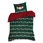 Eurofirany, świąteczny komplet pościeli, galdor, 140-200 cm, zielony