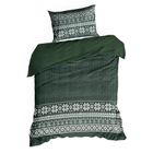 Eurofirany, świąteczny komplet pościeli, Jeremy, 220-200 cm, zielony