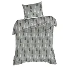 Eurofirany, świąteczny komplet pościeli, Lenon, 160-200 cm, stalowy