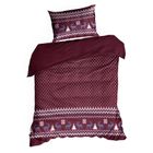 Eurofirany, świąteczny komplet pościeli, Matt, 220-200 cm, bordowy