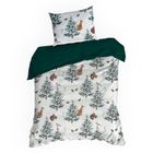 Eurofirany, świąteczny komplet pościeli, Roland, 160-200 cm, biały