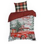 Eurofirany, świąteczny komplet pościeli, Xmas, 140-200 cm, czerwony