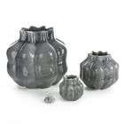 Eurofirany, świecznik dekoracyjny Niko, o 12-14 cm, grafitowy