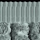 Eurofirany, zasłona gotowa, Roses, na taśmie, 140-270 cm, miętowy