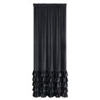 Eurofirany, zasłona zaciemniająca gotowa, Carli, na taśmie, 140-250 cm, czarny