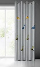 Eurofirany, zasłona zaciemniająca gotowa, dino, 140-250 cm, srebrny