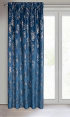 Eurofirany, zasłona zaciemniająca gotowa, Gloria, na taśmie, 140-300 cm, granatowy