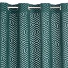 Eurofirany, zasłona zaciemniająca gotowa, Inga, na taśmie, 140-250 cm, turkusowy