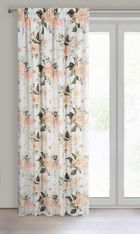 Eurofirany, zasłona zaciemniająca gotowa, na taśmie, Rose, 135-270 cm, biały