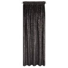 Eurofirany, zasłona zaciemniająca gotowa, na taśmie, Tulia, 135-270 cm, czarny